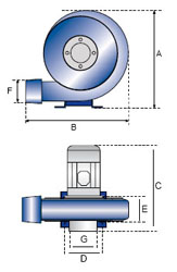 Aluminium fan AVA - plan