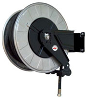 Hose reel oil/water open